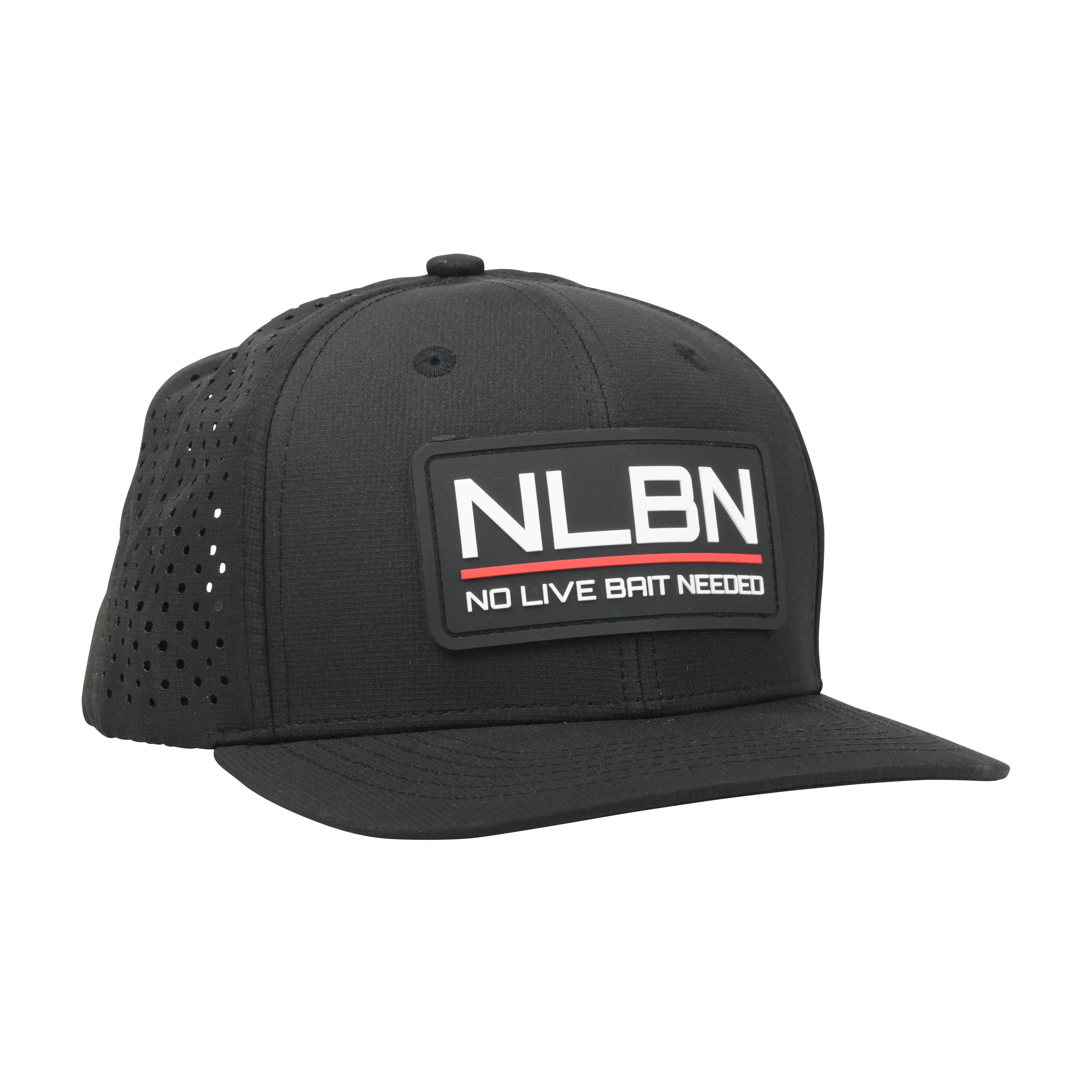 NLBN 6-Panel Performance Hat – Red Lockup Snapback for Anglers - Image 3