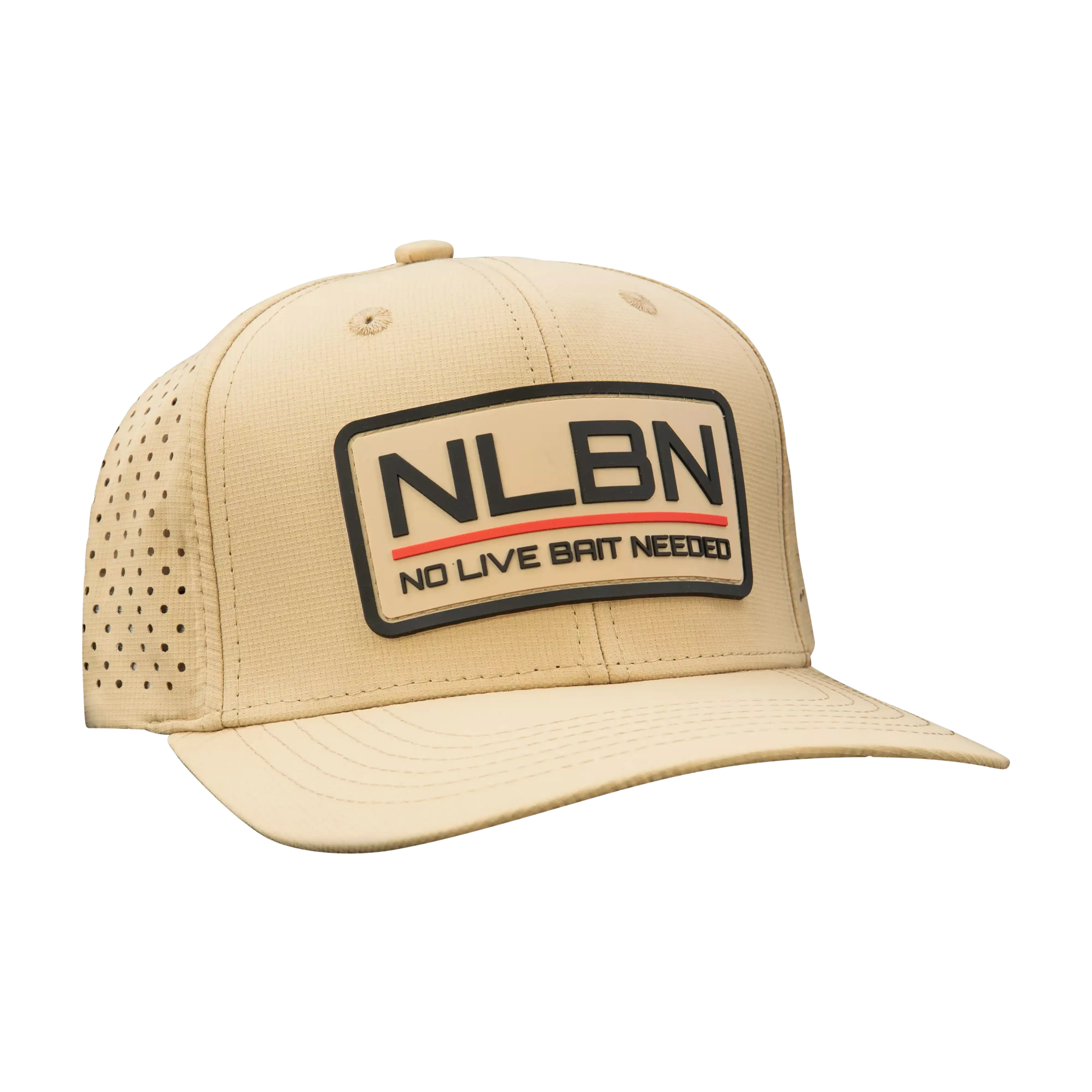 NLBN 6-Panel Performance Hat – Red Lockup Snapback for Anglers - Image 7