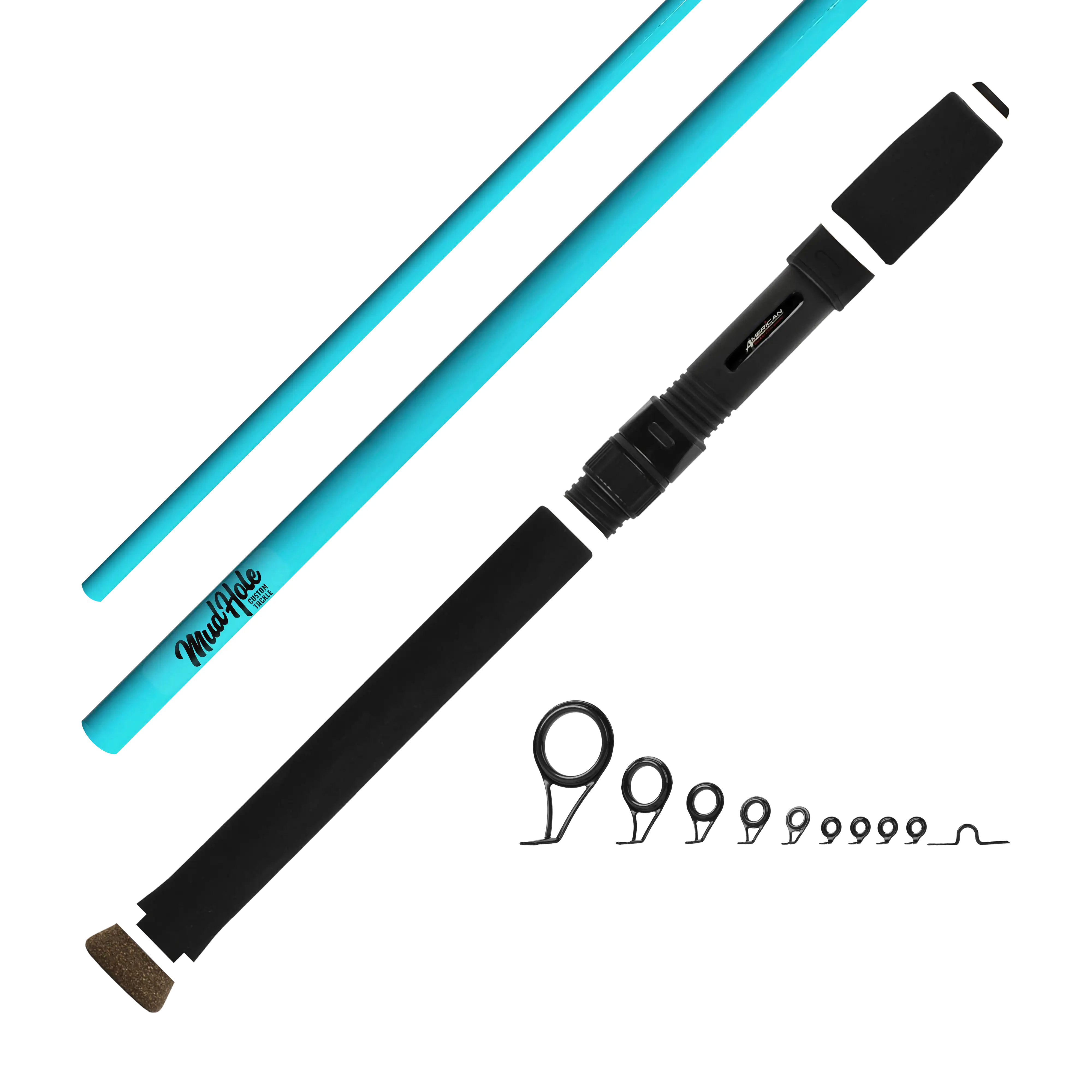 Mud Hole 7'0" Light 2-Piece Color Spinning Rod Kits - Image 11
