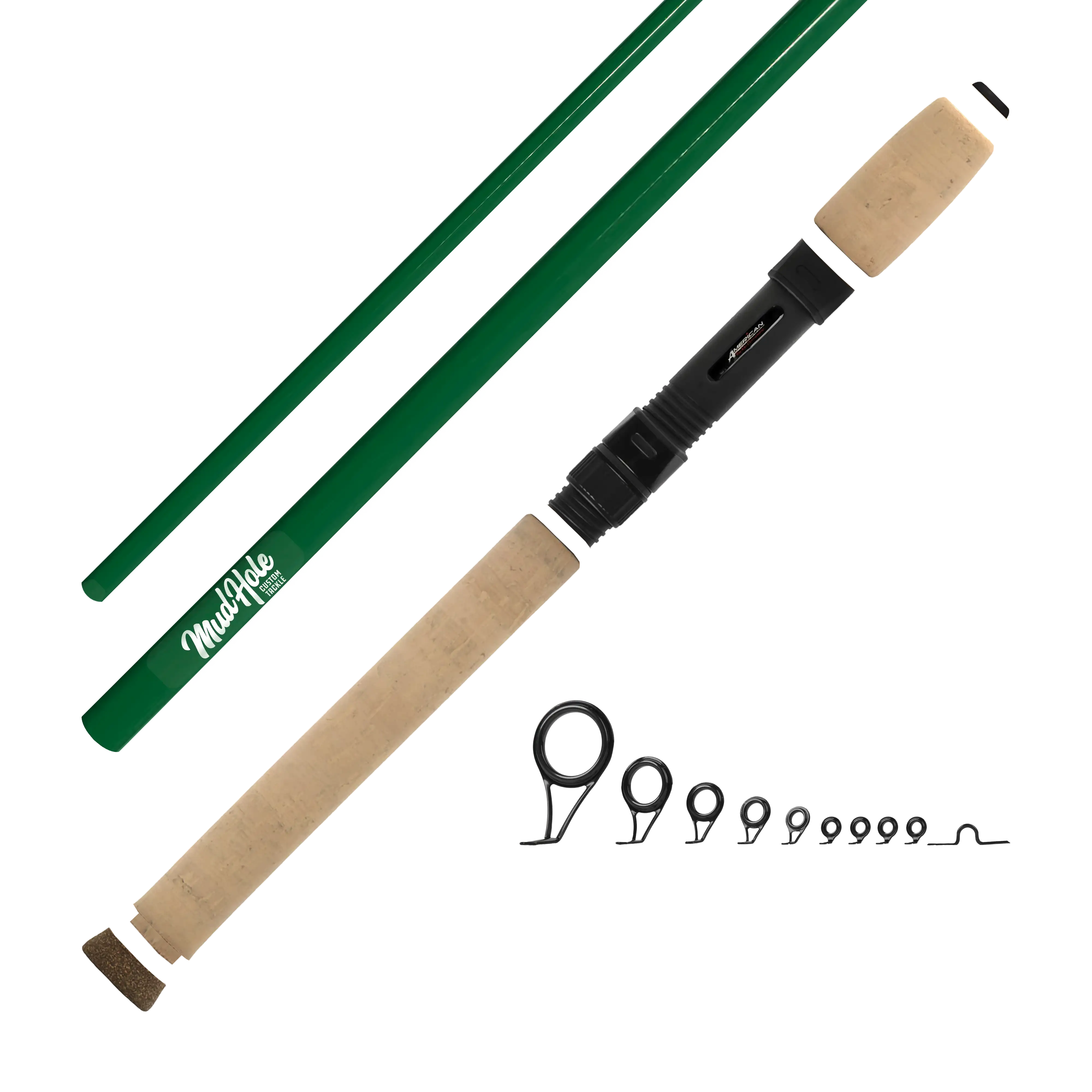 Mud Hole 7'0" Light 2-Piece Color Spinning Rod Kits - Image 2