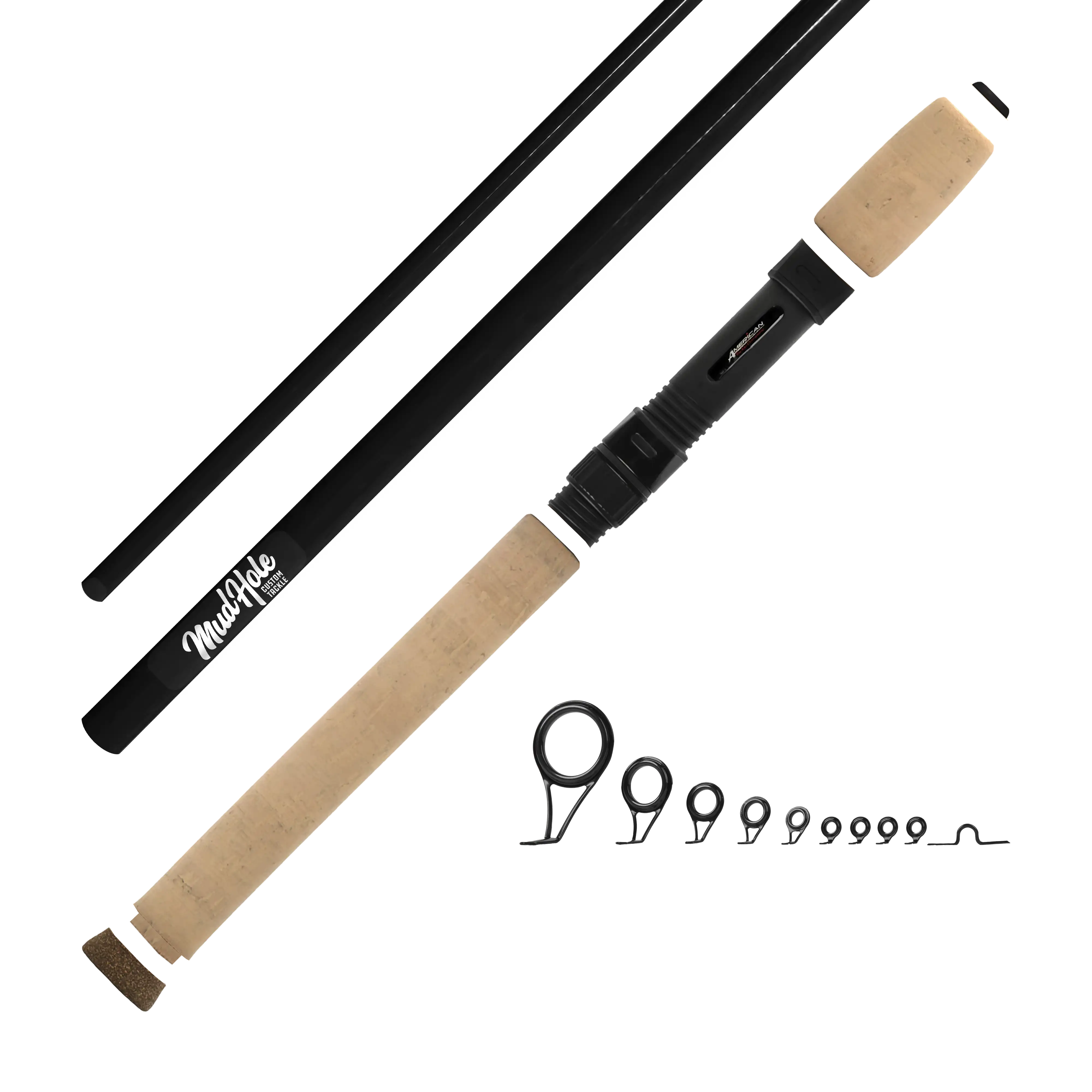 Mud Hole 7'0" Light 2-Piece Color Spinning Rod Kits - Image 3