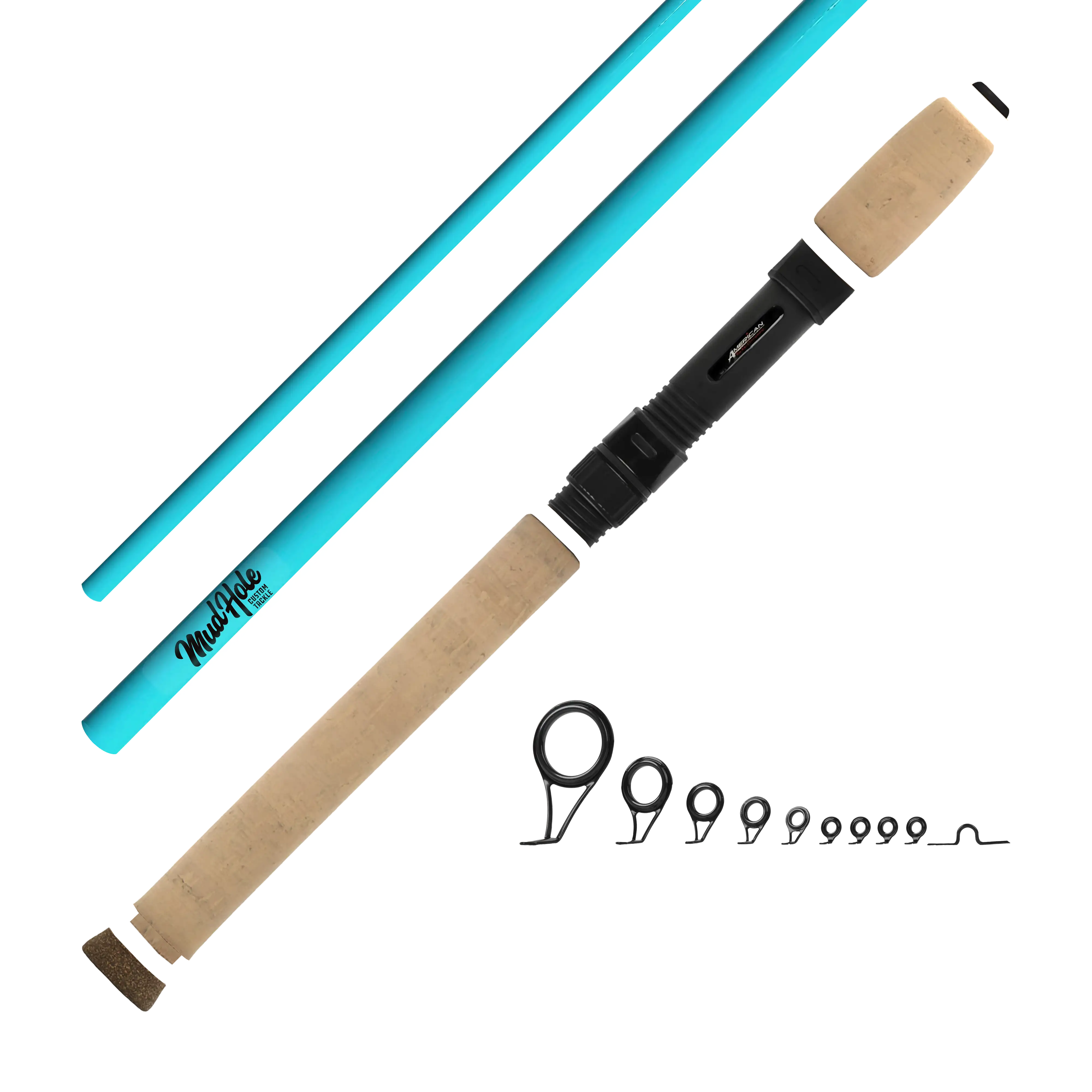 Mud Hole 7'0" Light 2-Piece Color Spinning Rod Kits - Image 5