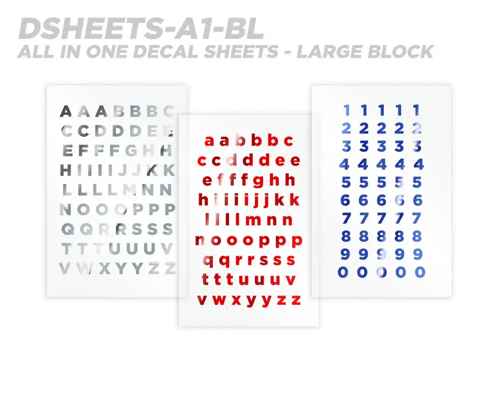 Mud Hole All-in-One Number & Alphabet Rod Decal Kit - Peel & Stick Letters - Image 3