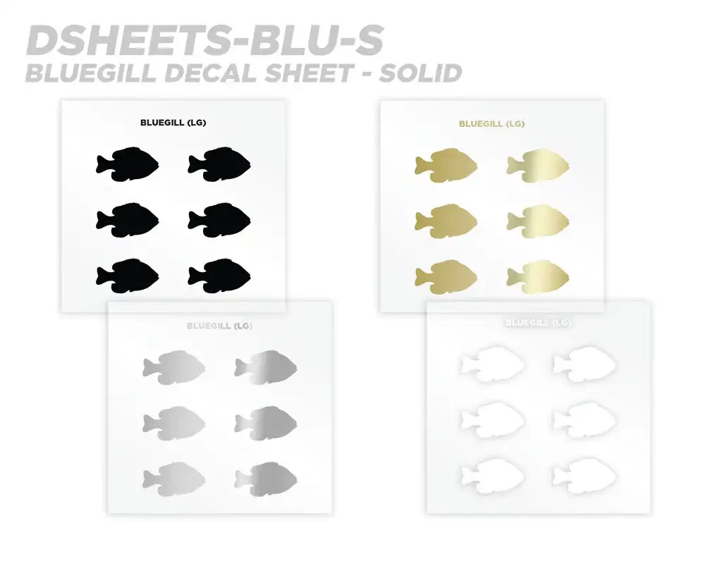 Mud Hole Bluegill Silhouette Rod Decals - Peel & Stick - Image 4