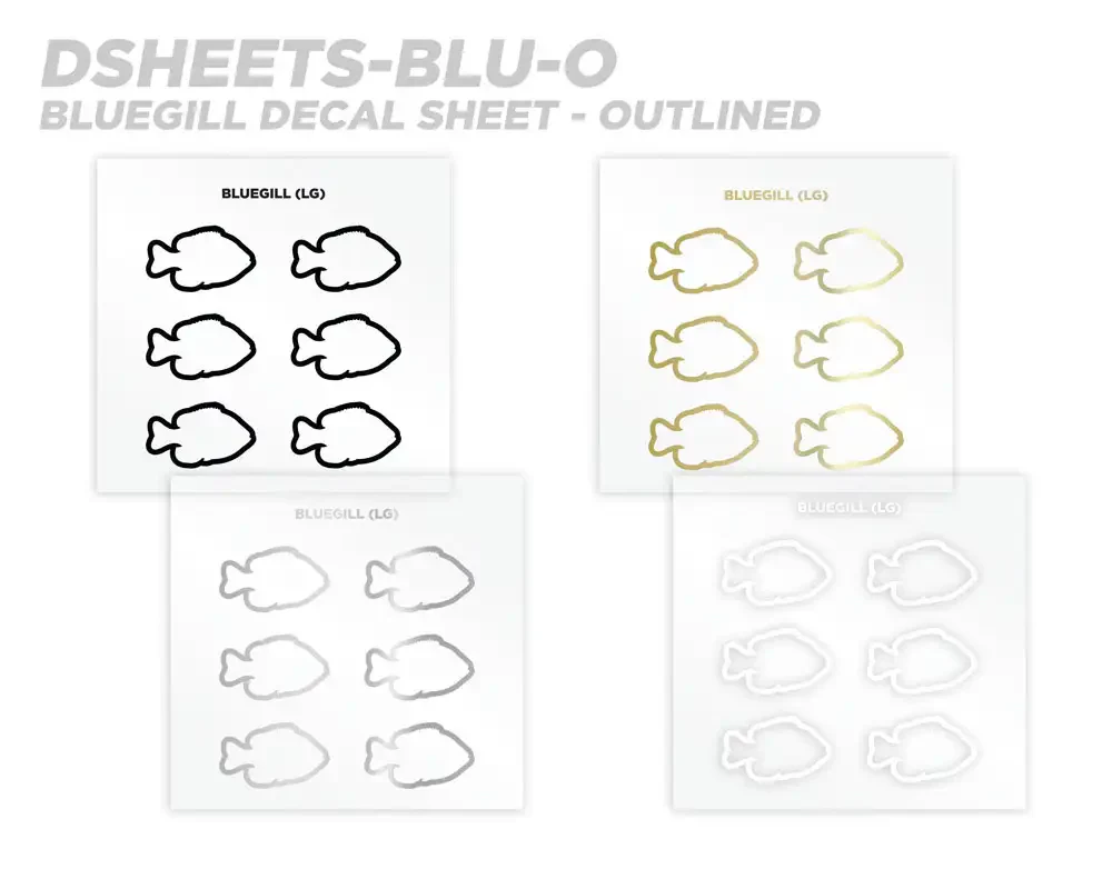 Mud Hole Bluegill Silhouette Rod Decals - Peel & Stick - Image 6