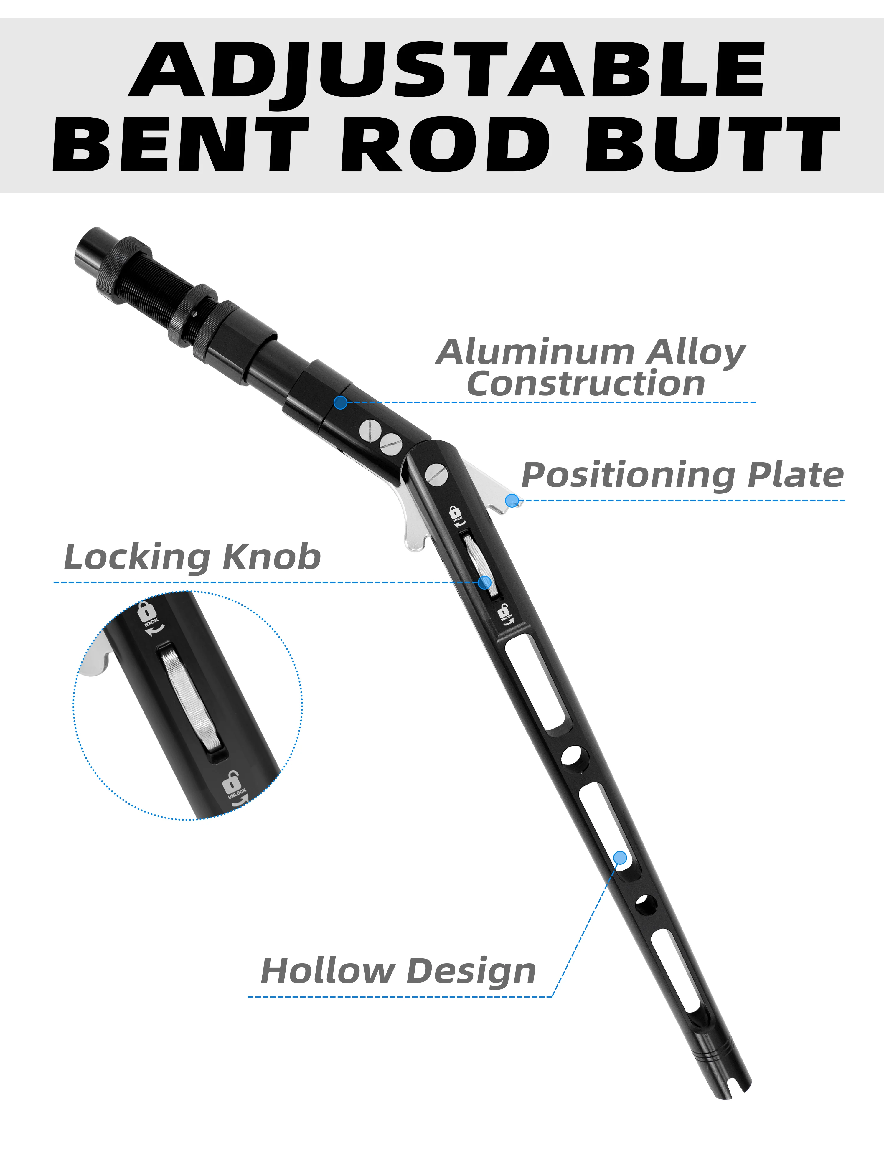 Bluewing Adjustable Bent Rod Butt - Image 21