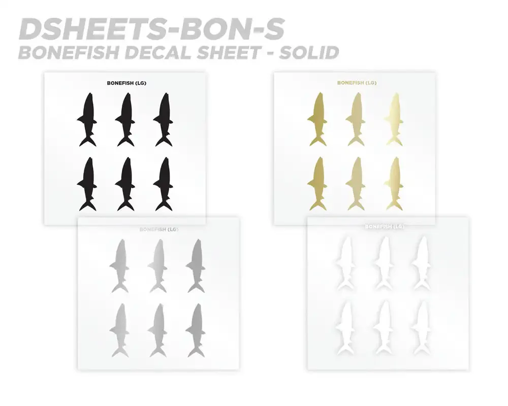Mud Hole Bonefish Silhouette Rod Decals - Peel & Stick - Image 4