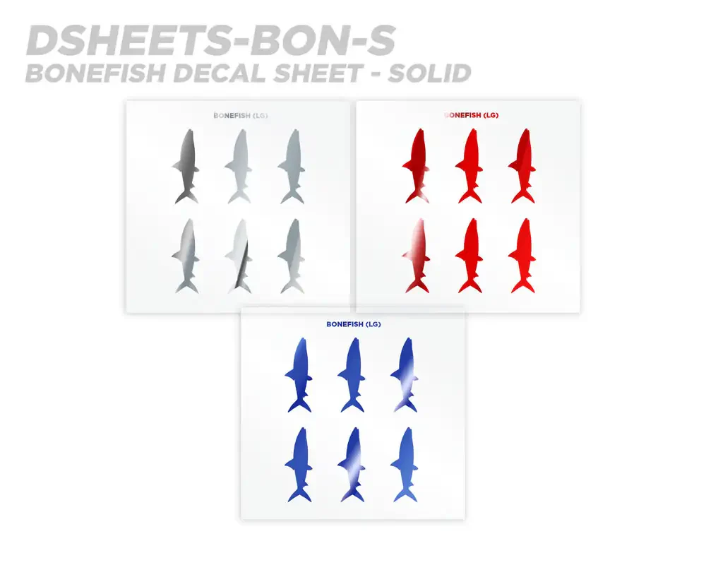 Mud Hole Bonefish Silhouette Rod Decals - Peel & Stick - Image 5