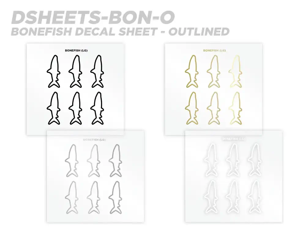 Mud Hole Bonefish Silhouette Rod Decals - Peel & Stick - Image 6
