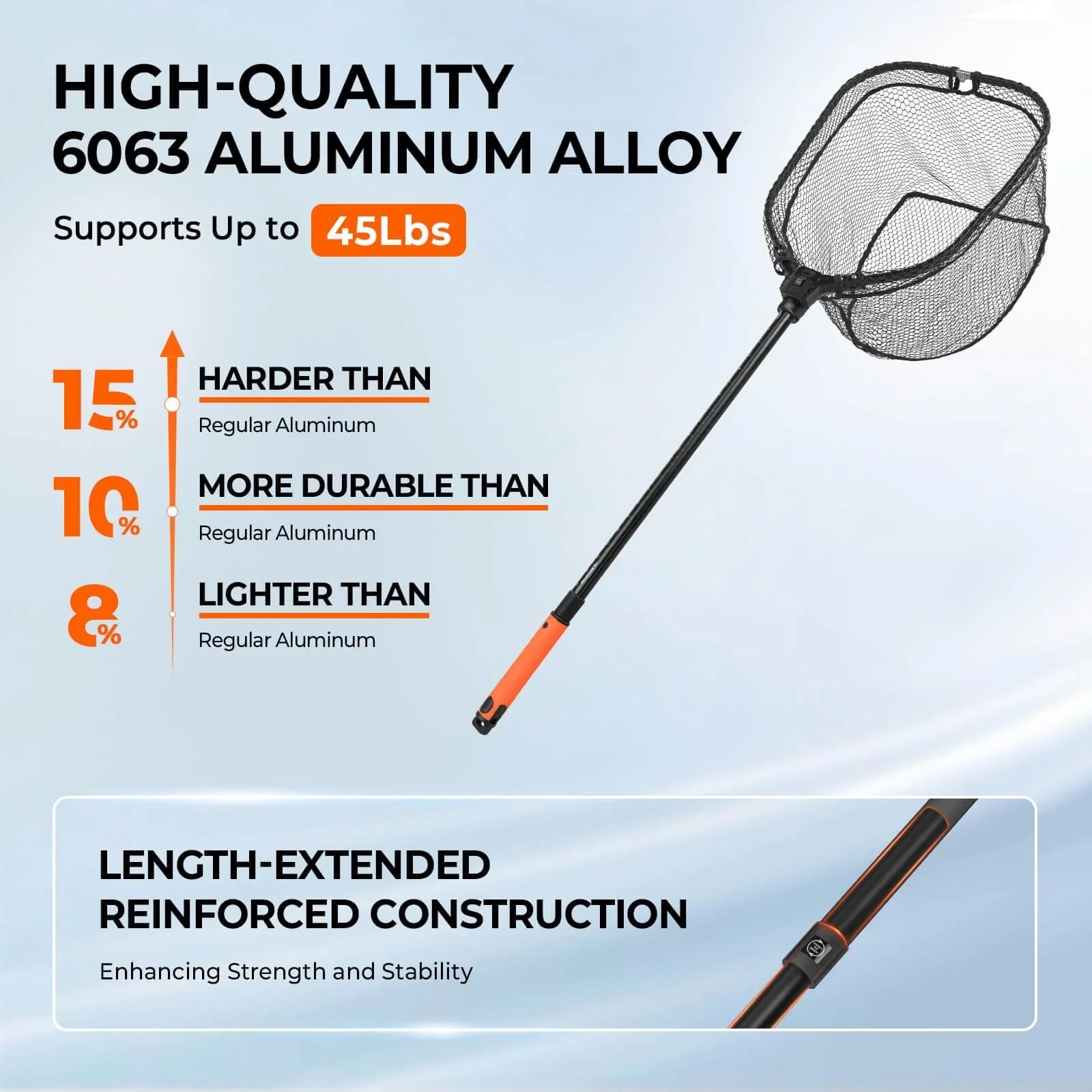 KastKing Brutus Foldable Extendable Fishing Net with Boat Hook - Image 5