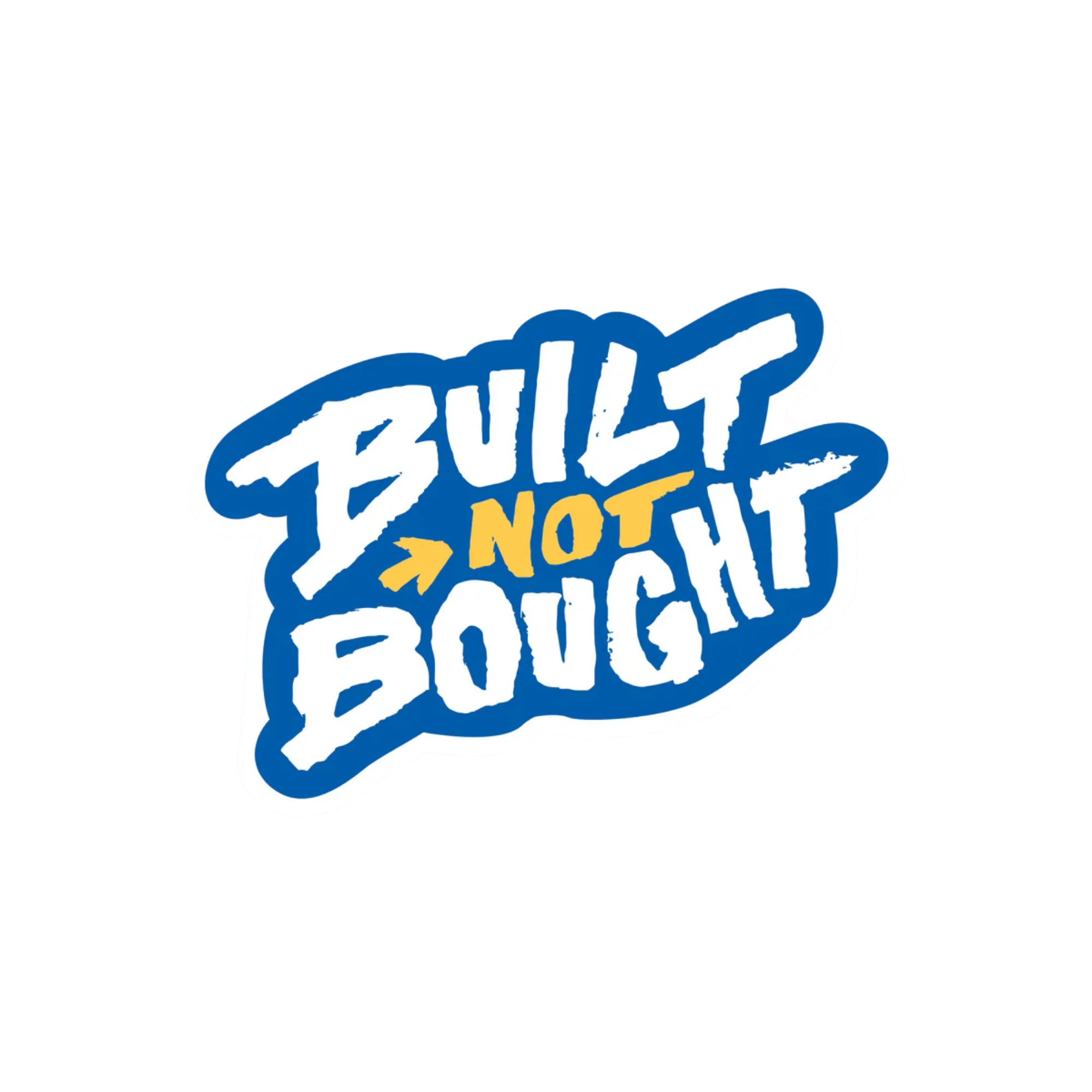 "Built Not Bought" Full Color Rod Decals - Image 2