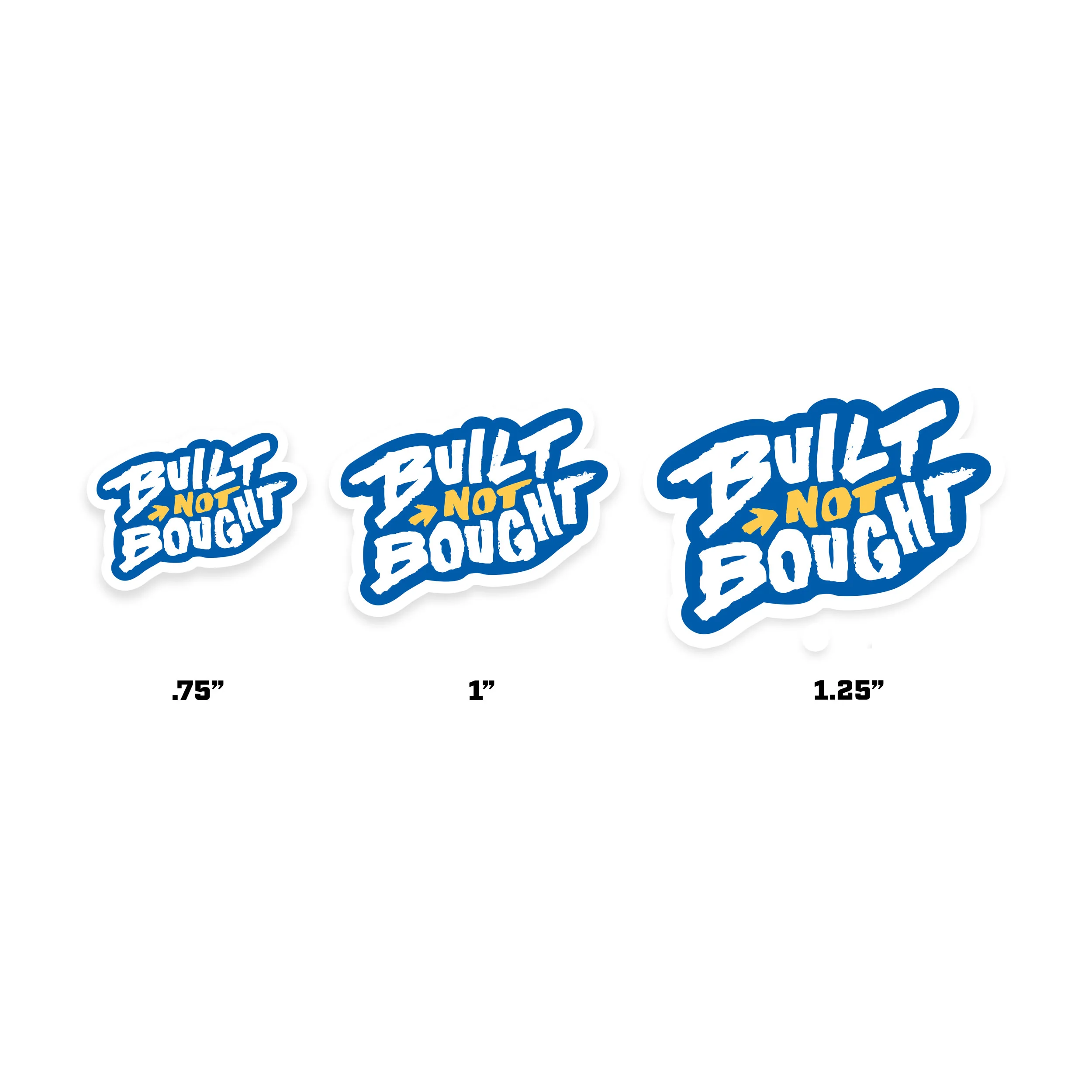 "Built Not Bought" Full Color Rod Decals - Image 4