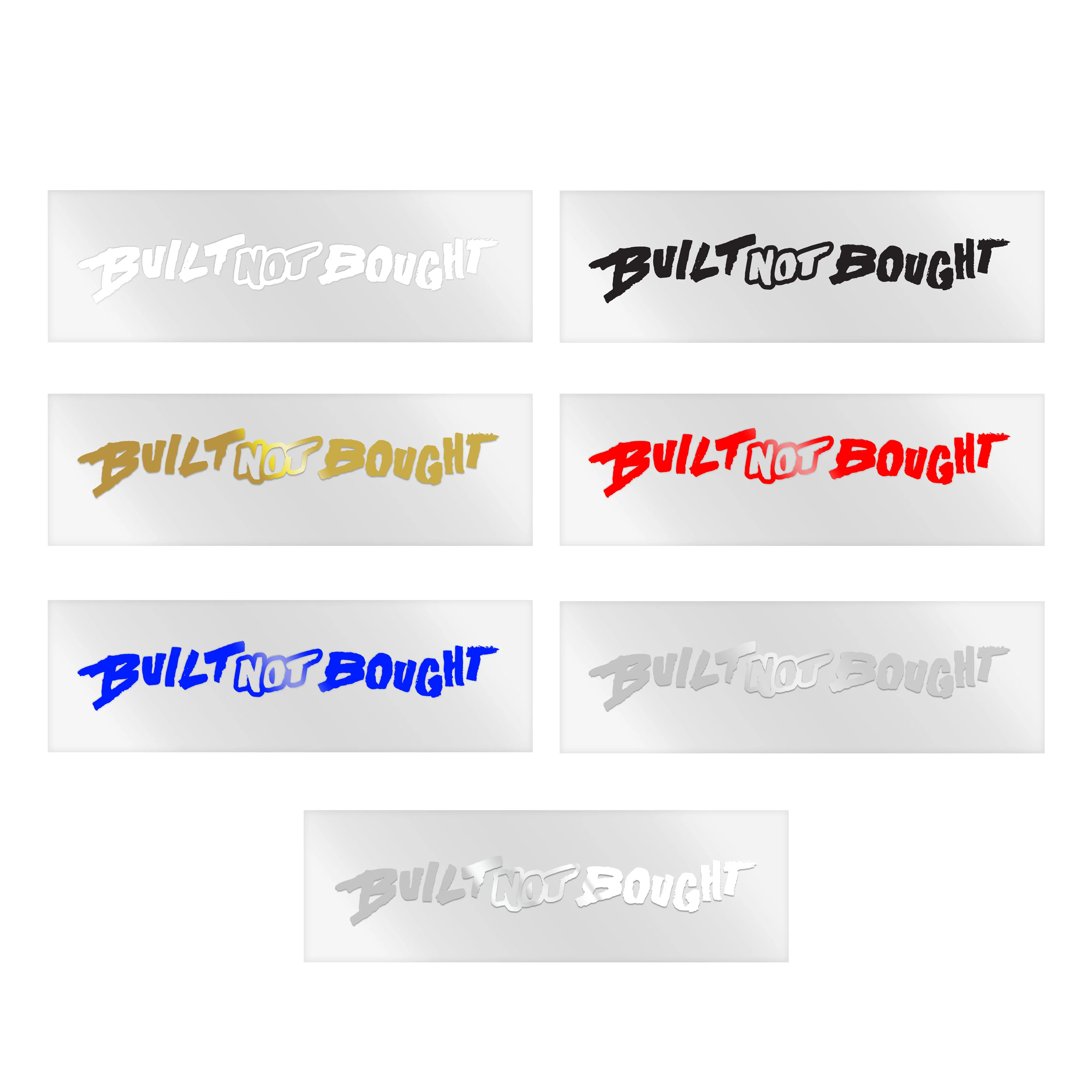 "Built Not Bought" Horizontal Monochrome Rod Decals - Image 11
