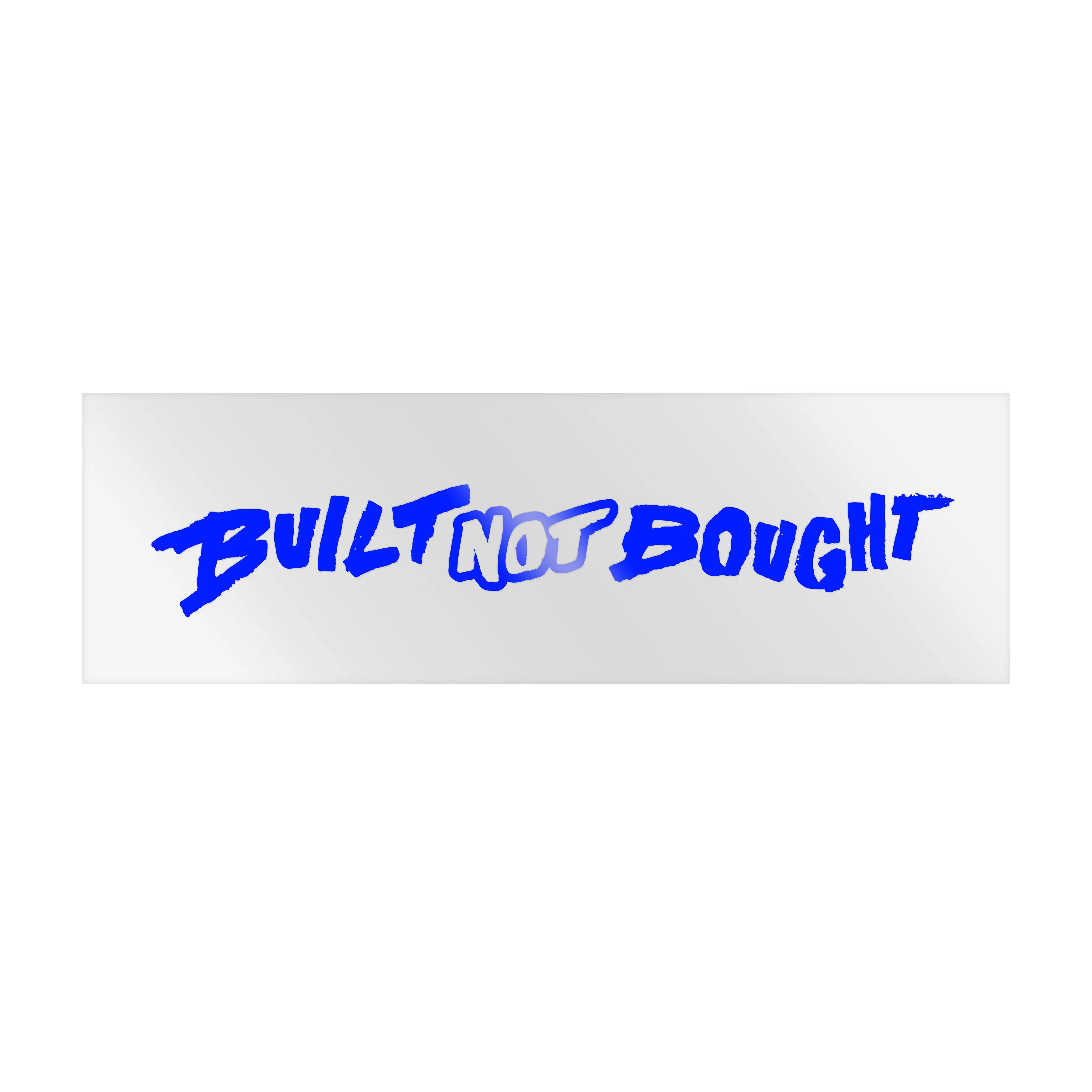 "Built Not Bought" Horizontal Monochrome Rod Decals - Image 4