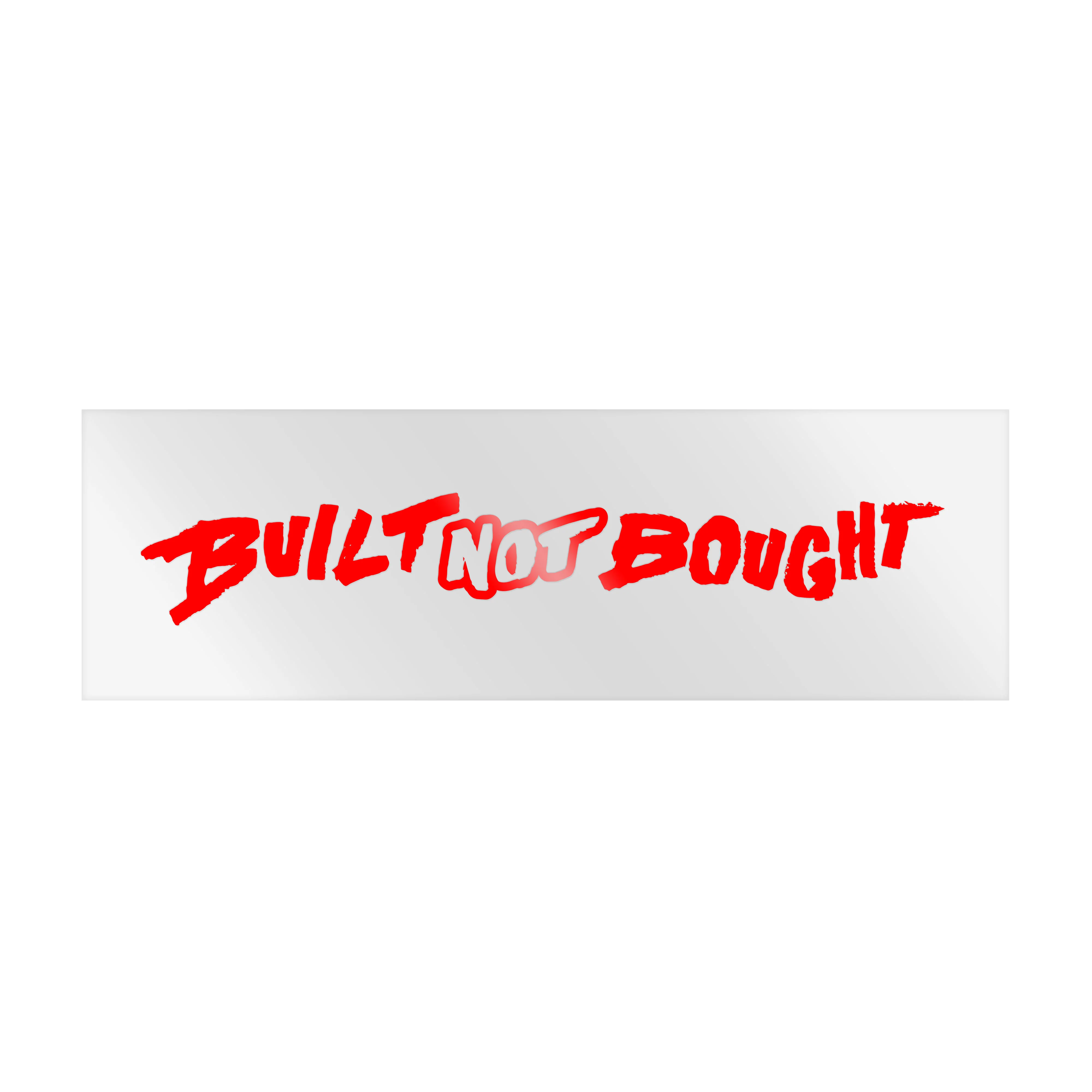 "Built Not Bought" Horizontal Monochrome Rod Decals - Image 7