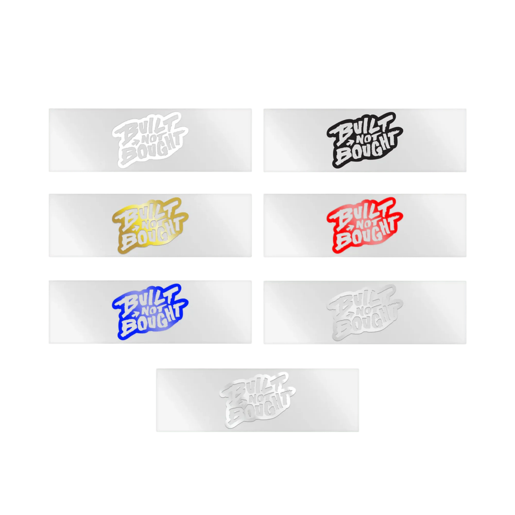 "Built Not Bought" Monochrome Rod Decals - Image 2