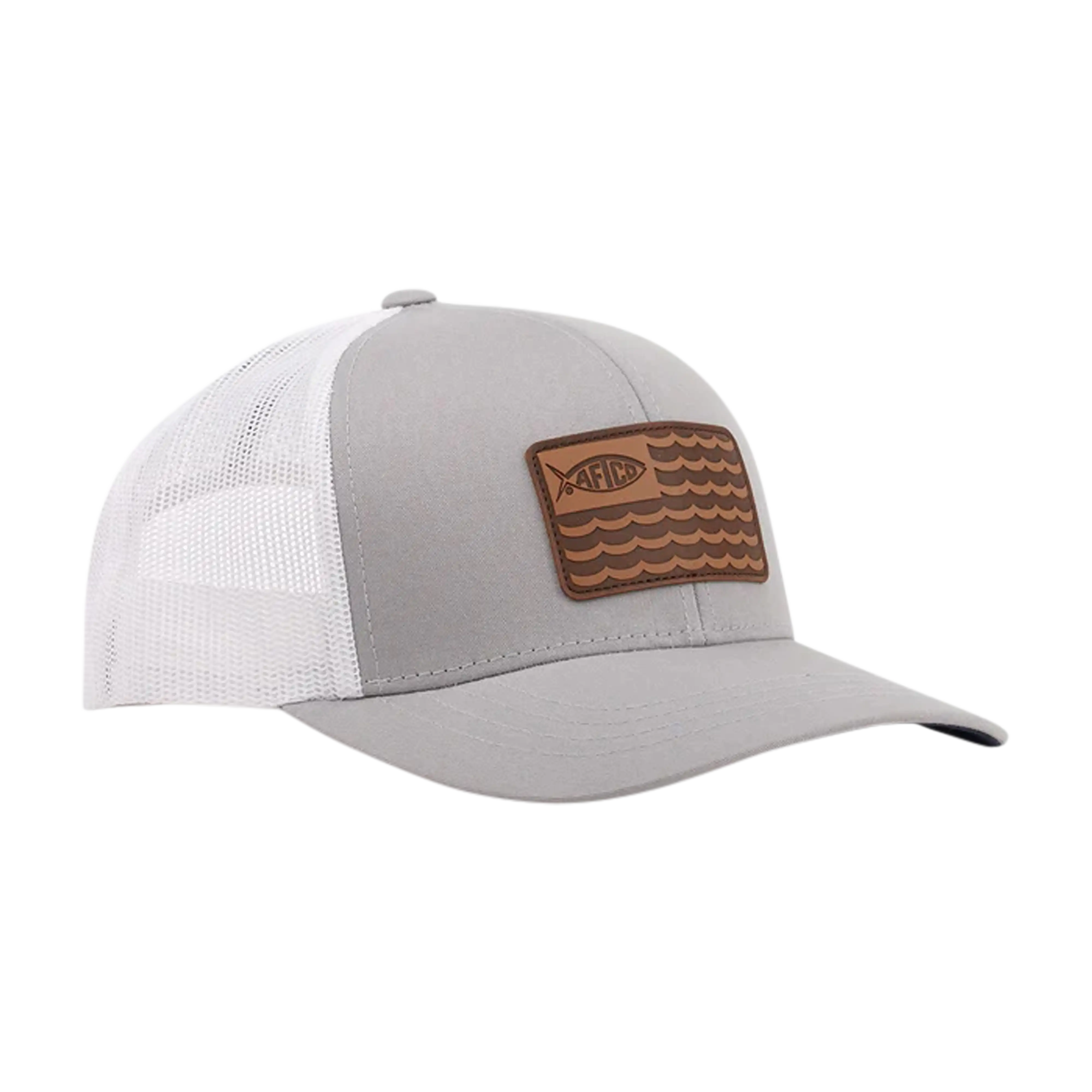 AFTCO Canton Leather Patch Trucker Hat - Image 10