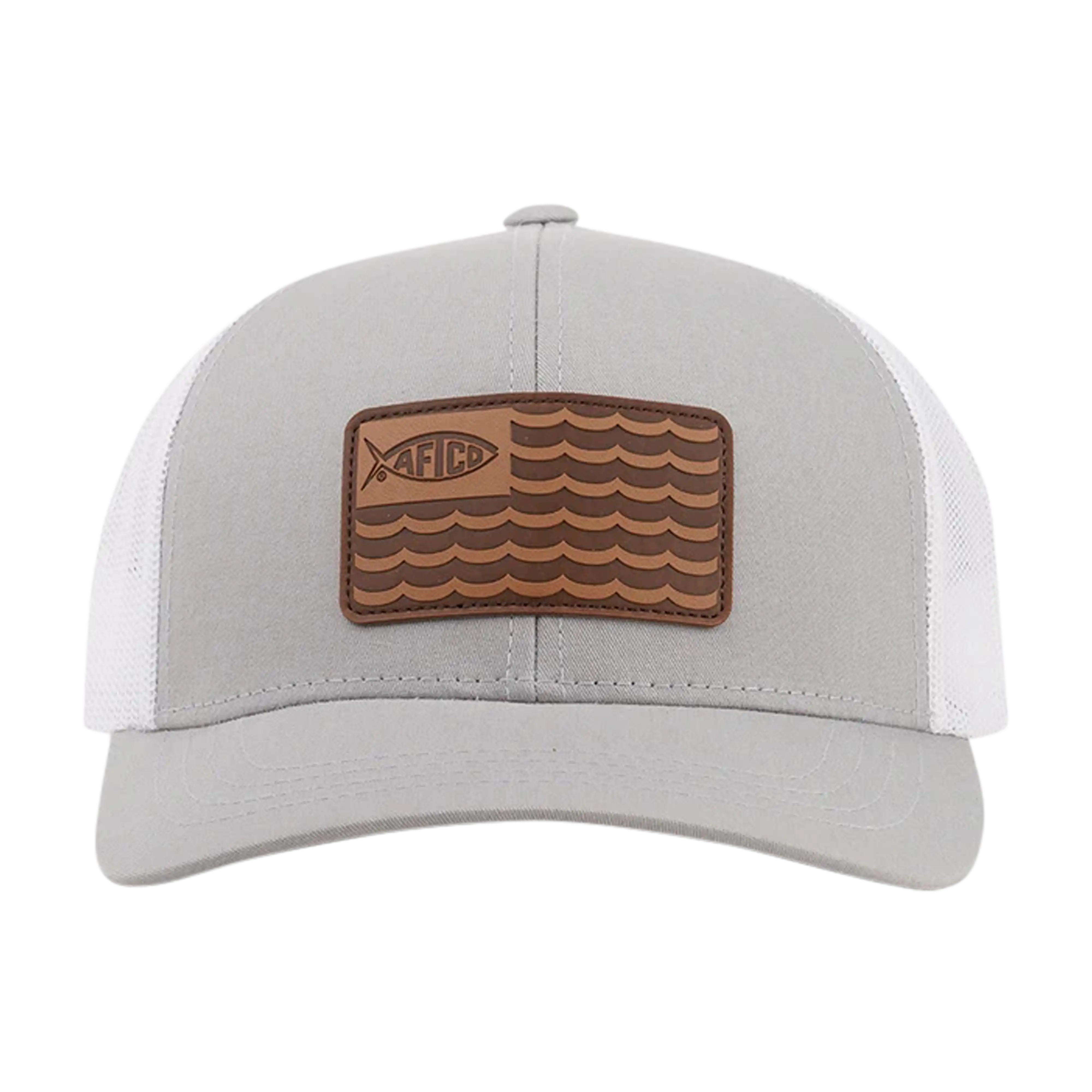AFTCO Canton Leather Patch Trucker Hat - Image 7
