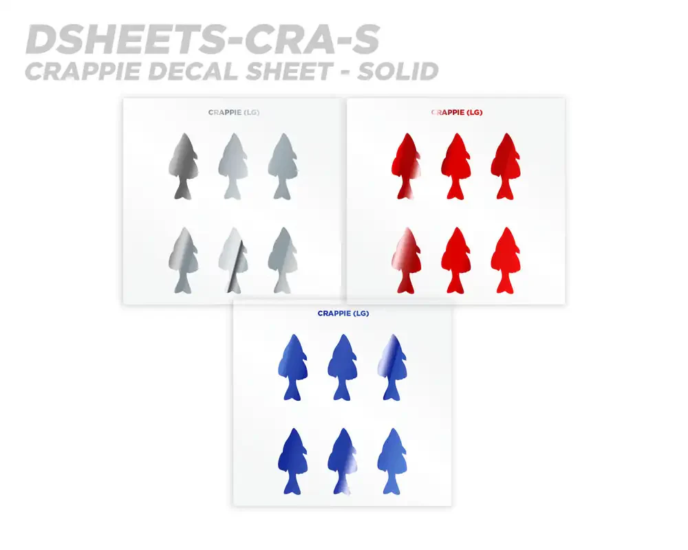 Mud Hole Crappie Silhouette Rod Decals - Peel & Stick - Image 5