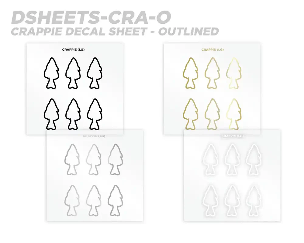 Mud Hole Crappie Silhouette Rod Decals - Peel & Stick - Image 6