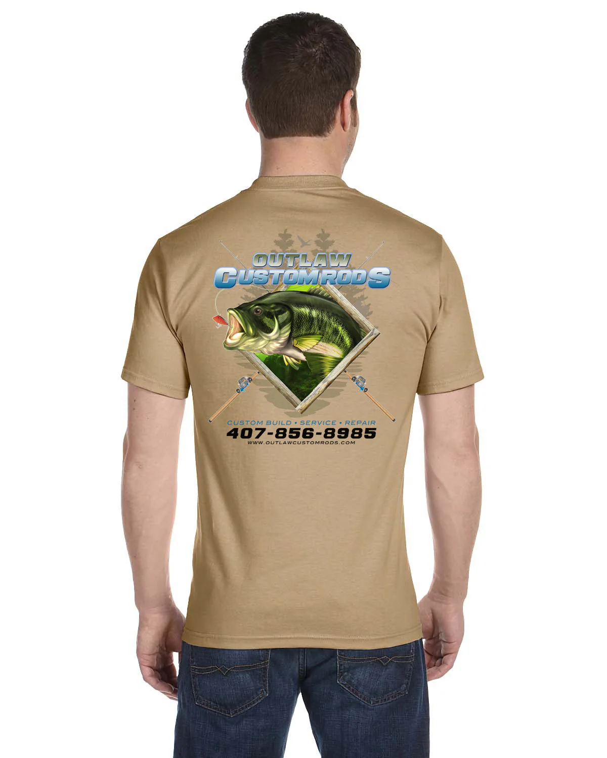 Custom T-Shirt: Largemouth Bass Chasing Lure - Image 12