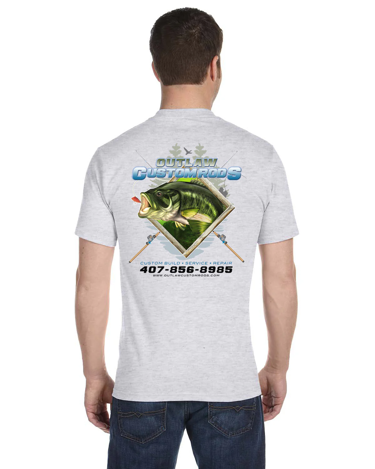 Custom T-Shirt: Largemouth Bass Chasing Lure - Image 14