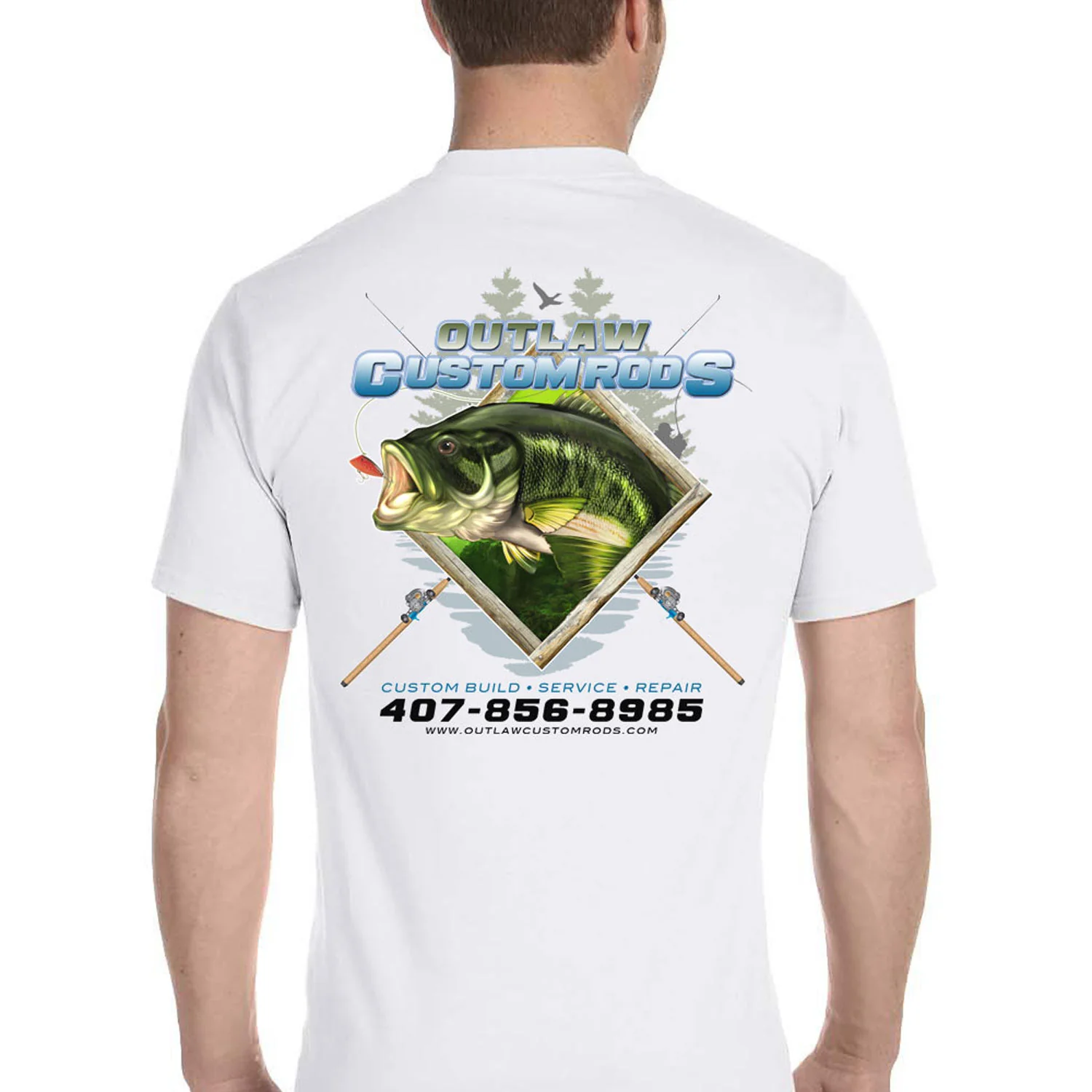 Custom T-Shirt: Largemouth Bass Chasing Lure - Image 5