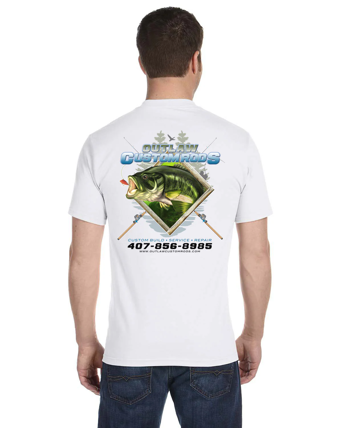 Custom T-Shirt: Largemouth Bass Chasing Lure - Image 6