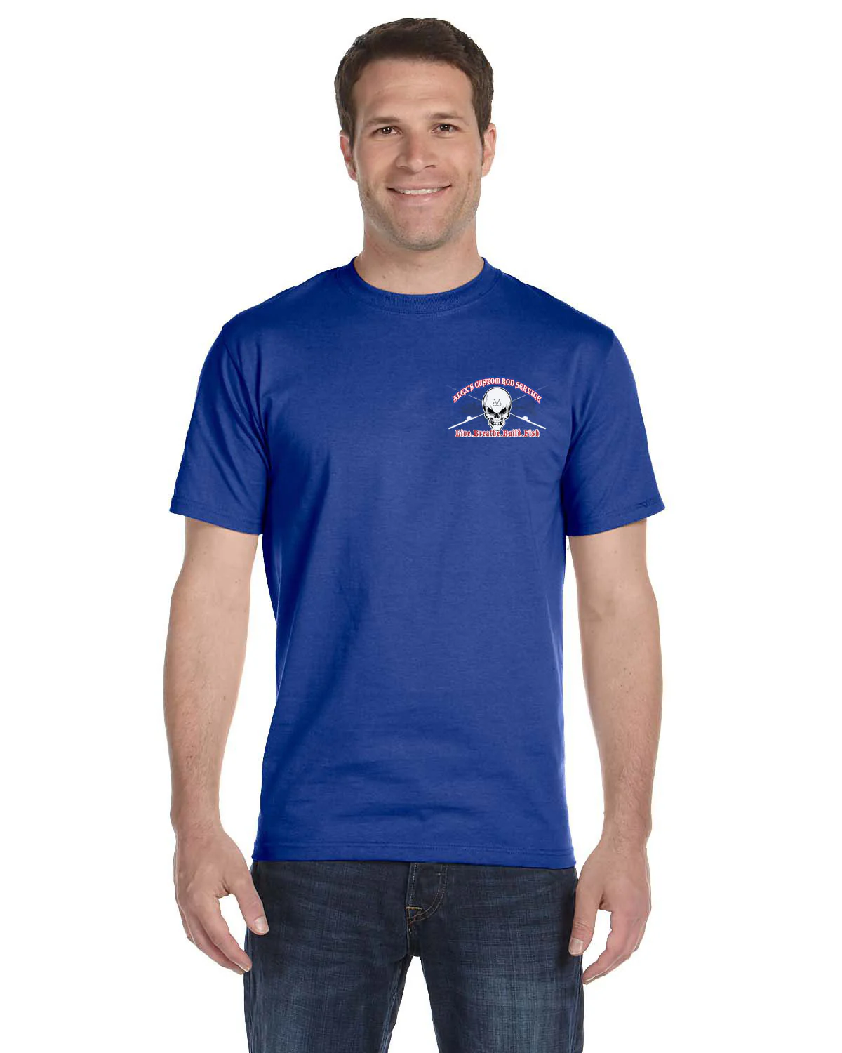 Custom T-Shirt: Skull with Crossing Rods - Image 10