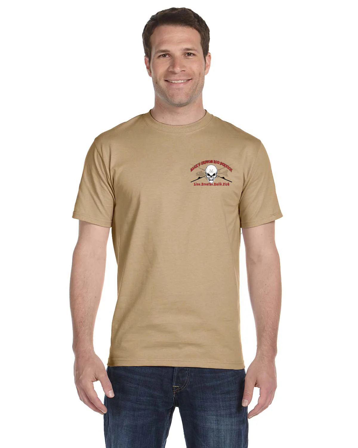 Custom T-Shirt: Skull with Crossing Rods - Image 12