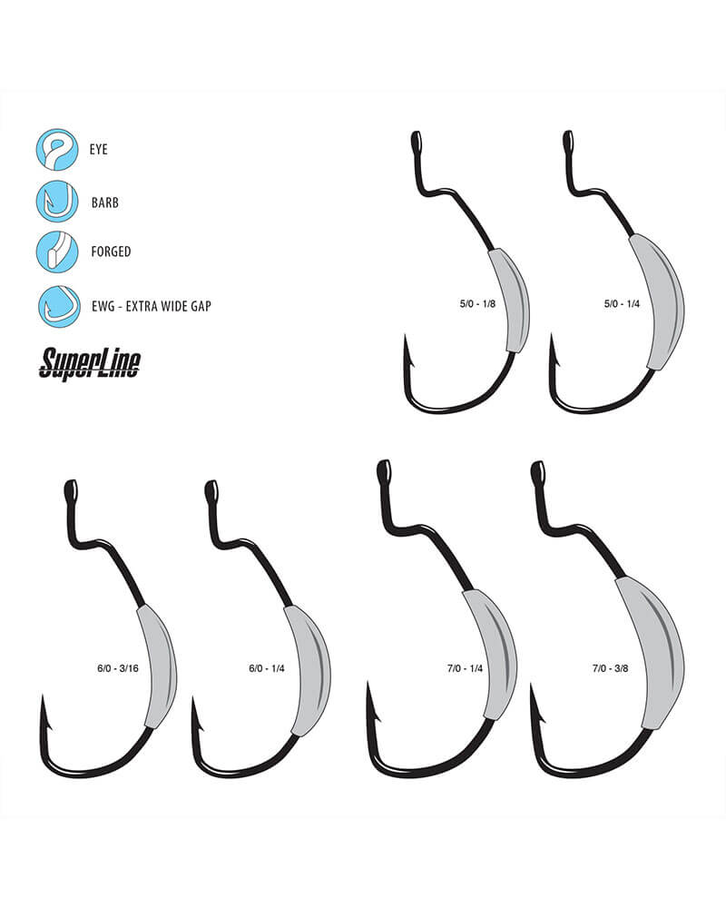Gamakatsu EWG Monster Weighted Hooks - Black - Image 4