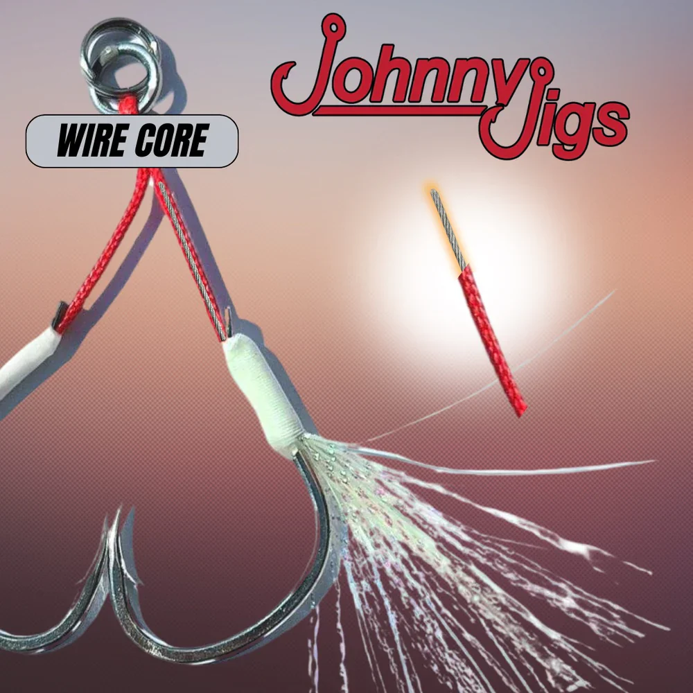 Johnny Jigs Pro Jigger Wire Core Twin Assist Hooks - Image 3