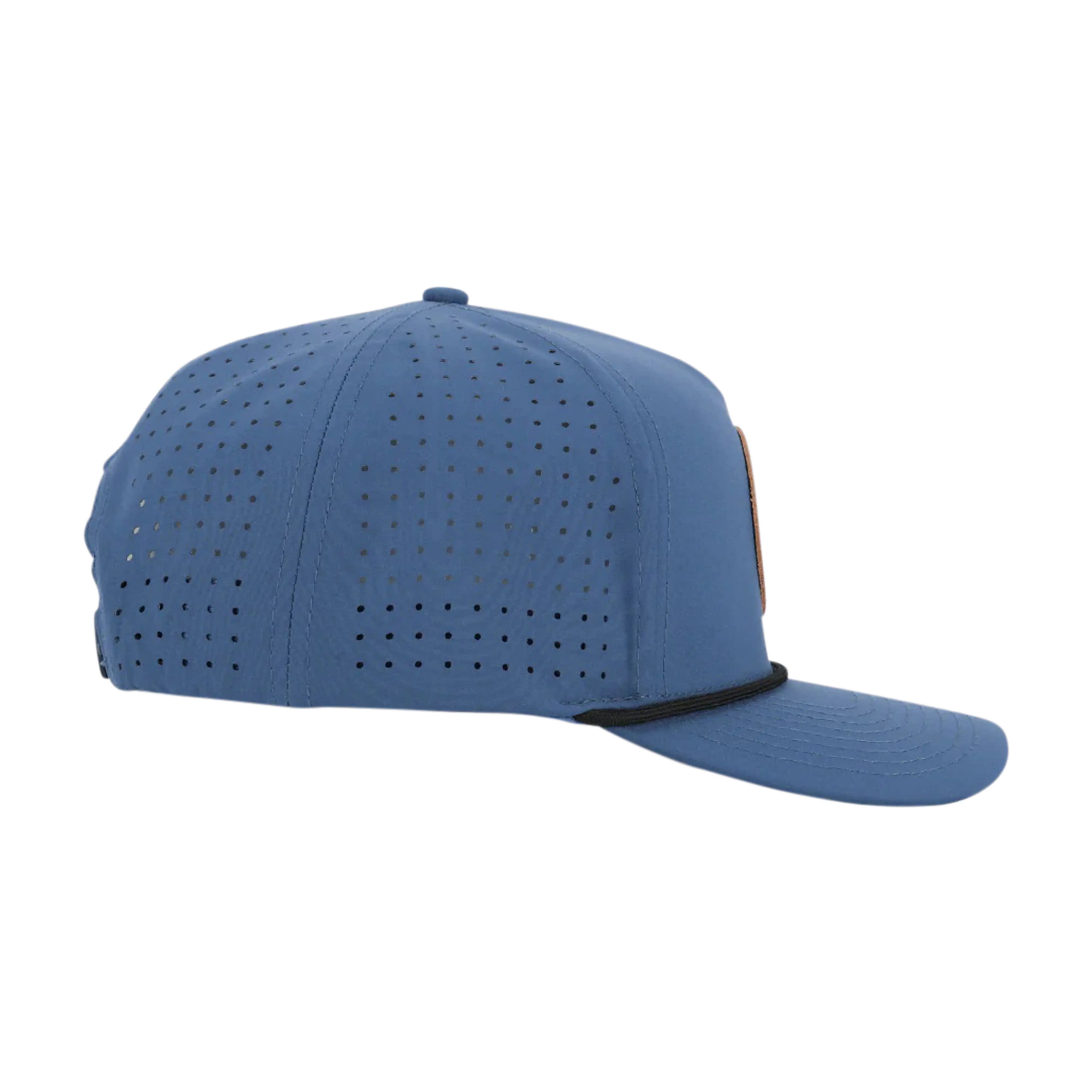 JYG Profishing Navy Leather Patch 5-Panel Hat - Image 4