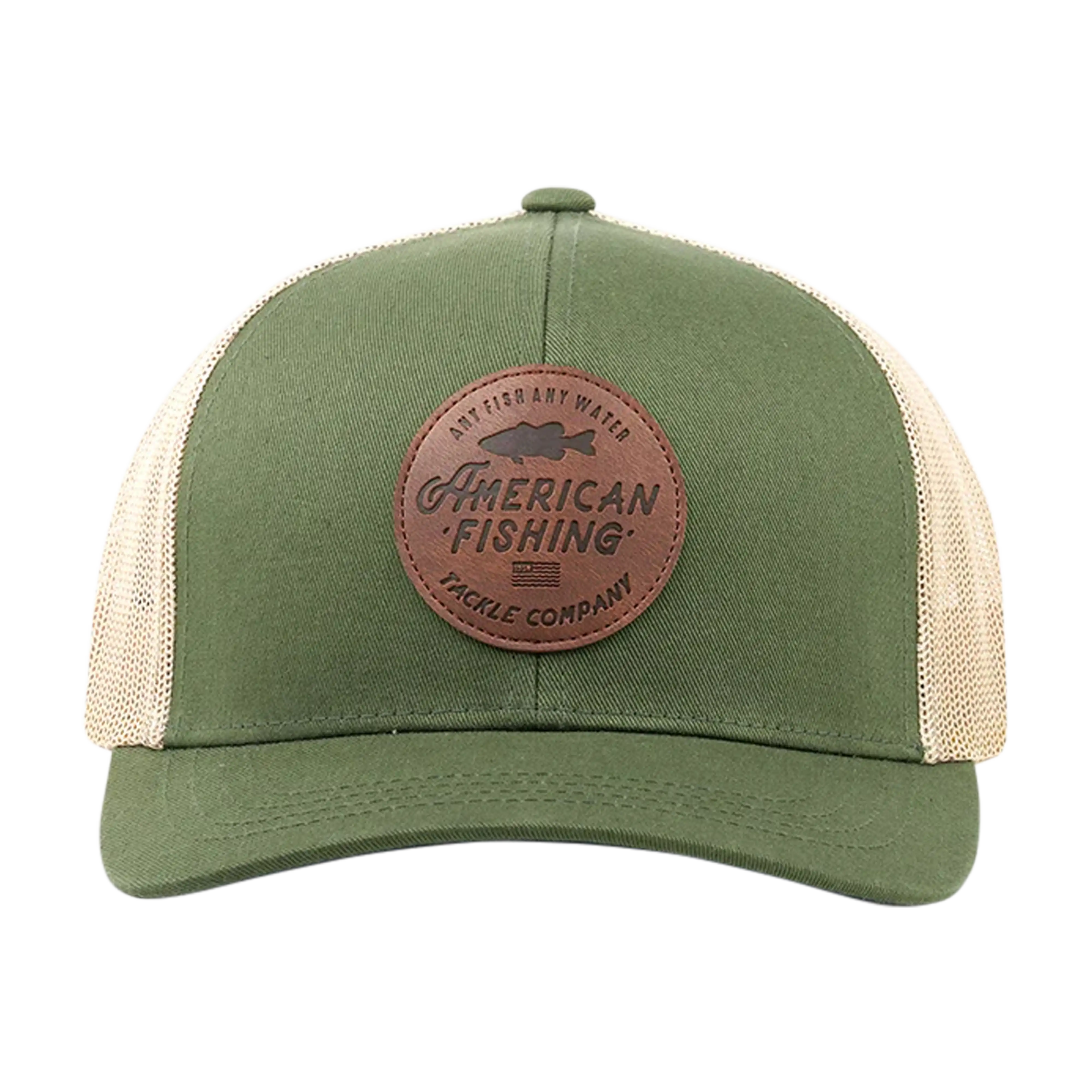 AFTCO Lemonade Leather Patch Trucker Hat - Image 4