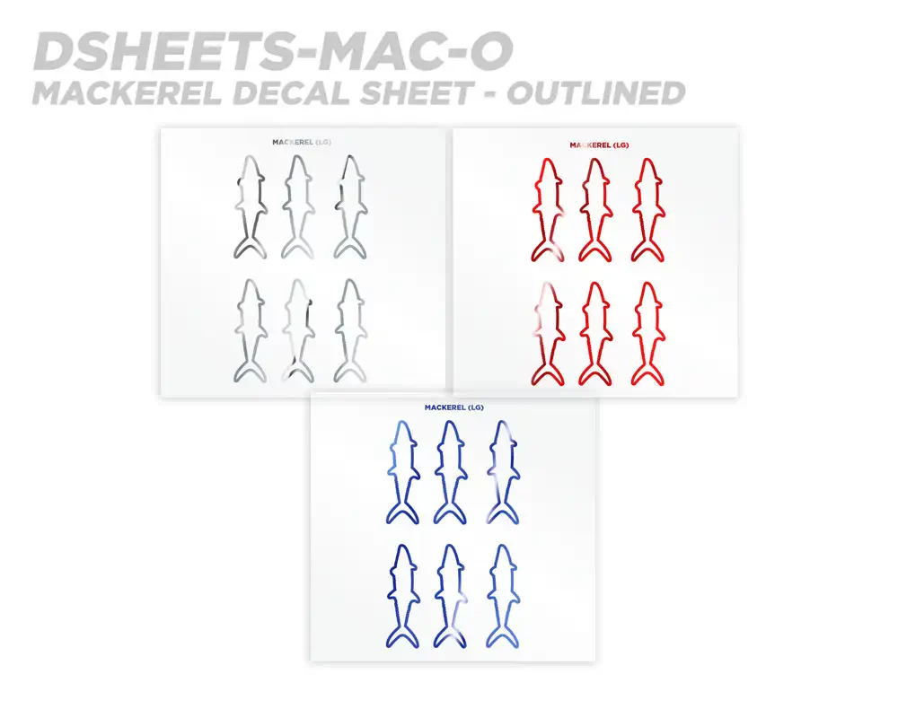 Mud Hole Mackerel Silhouette Rod Decals - Peel & Stick - Image 3