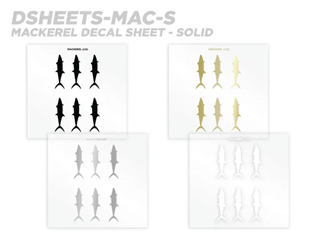 Mud Hole Mackerel Silhouette Rod Decals - Peel & Stick - Image 4