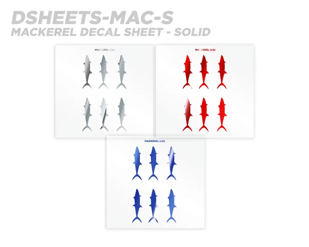 Mud Hole Mackerel Silhouette Rod Decals - Peel & Stick - Image 5