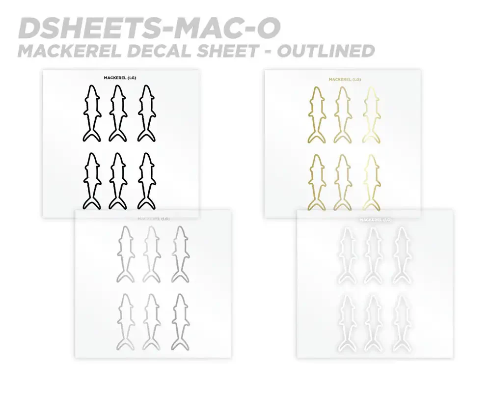 Mud Hole Mackerel Silhouette Rod Decals - Peel & Stick - Image 6