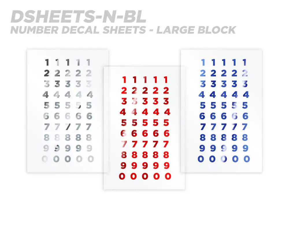 Mud Hole Numeric Rod Decals - Peel & Stick Numbers - Image 3