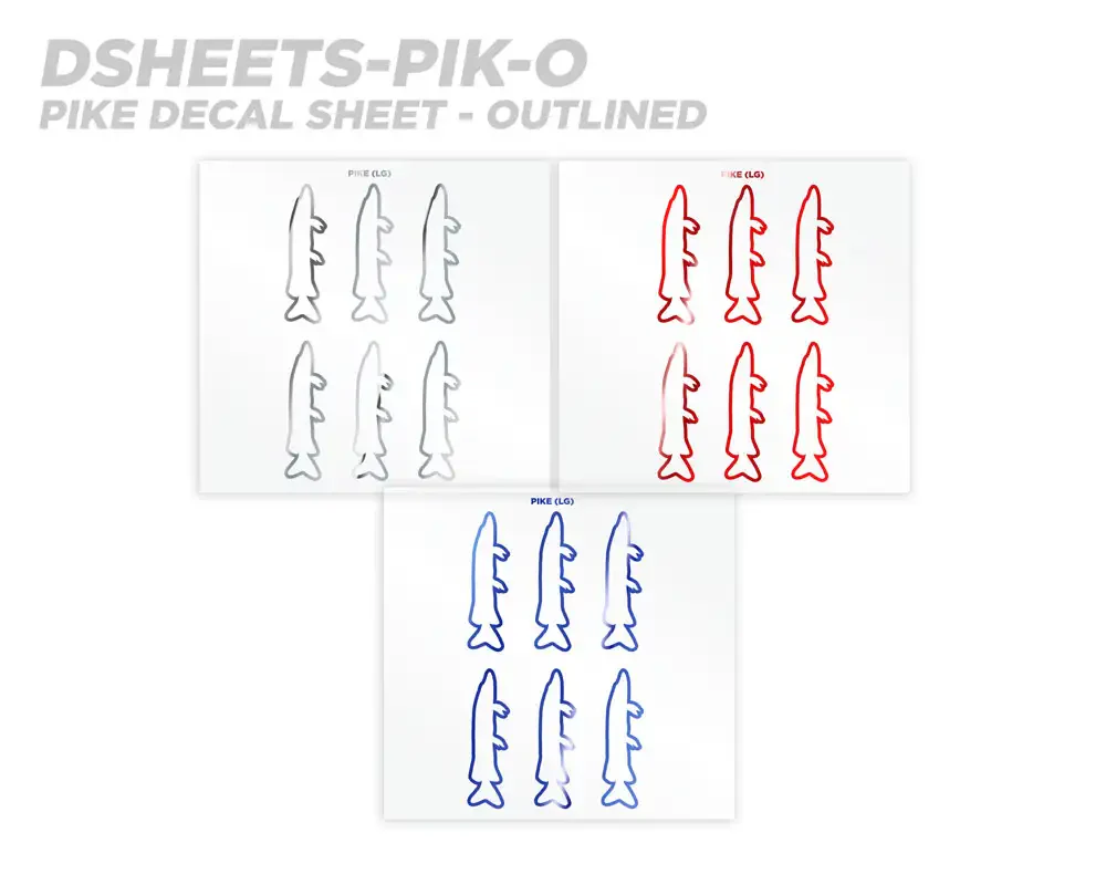 Mud Hole Pike Silhouette Rod Decals - Peel & Stick - Image 3