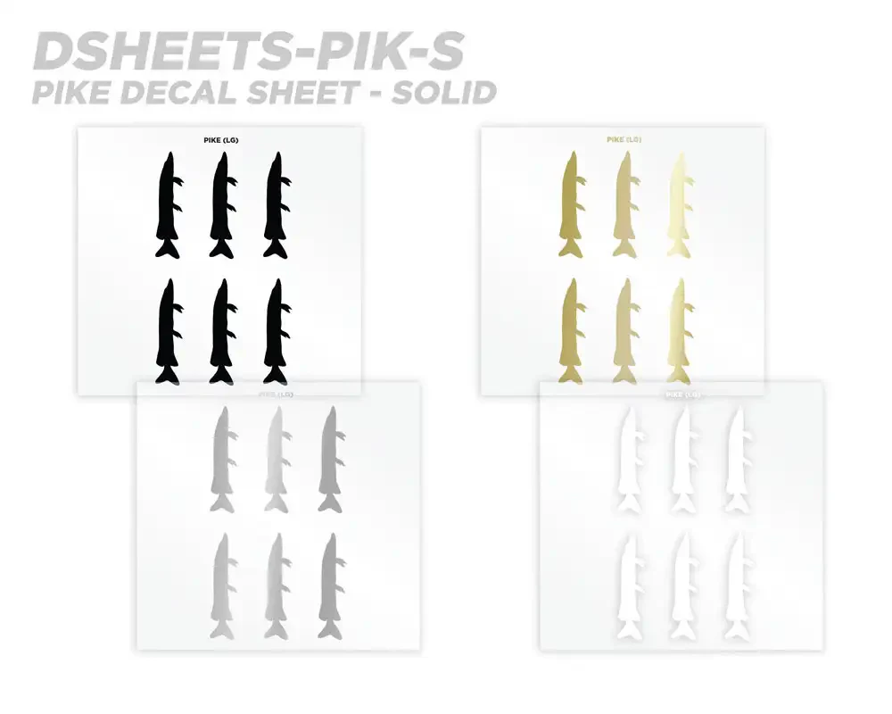 Mud Hole Pike Silhouette Rod Decals - Peel & Stick - Image 4