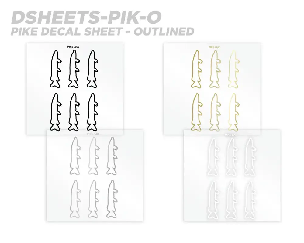 Mud Hole Pike Silhouette Rod Decals - Peel & Stick - Image 6