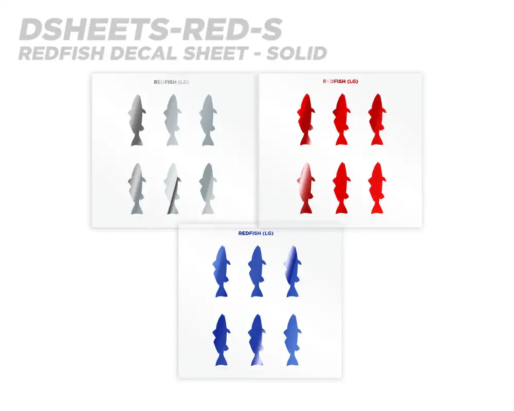 Mud Hole Redfish Silhouette Rod Decals - Peel & Stick - Image 5