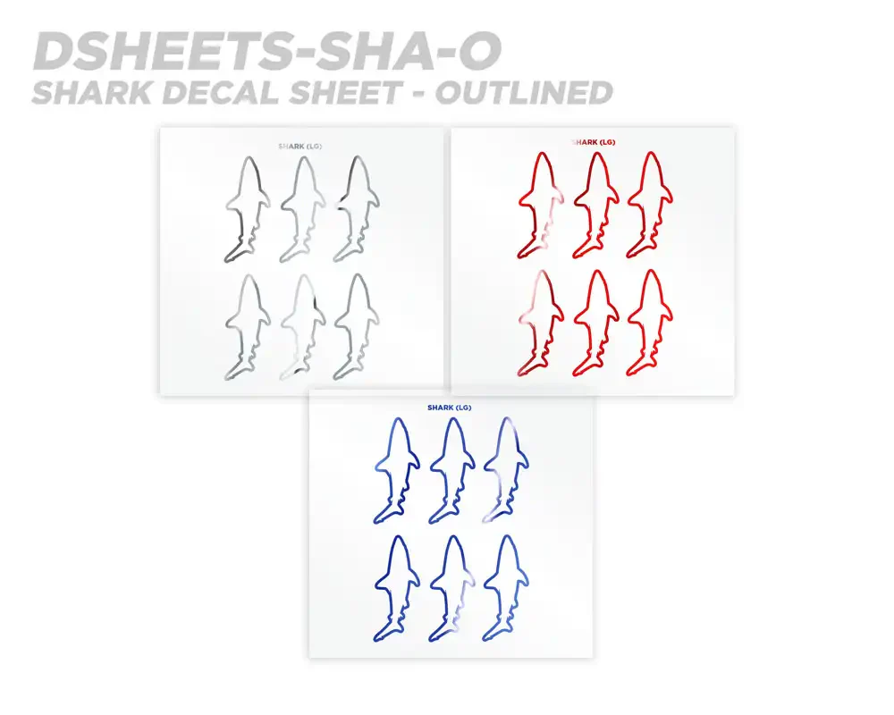 Mud Hole Shark Silhouette Rod Decals - Peel & Stick - Image 3
