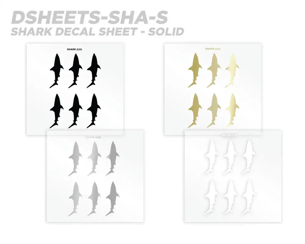 Mud Hole Shark Silhouette Rod Decals - Peel & Stick - Image 4