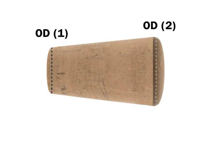 American Tackle Straight Tapered Cork Split-Grip Fighting Butt – Flat Round End - Image 4