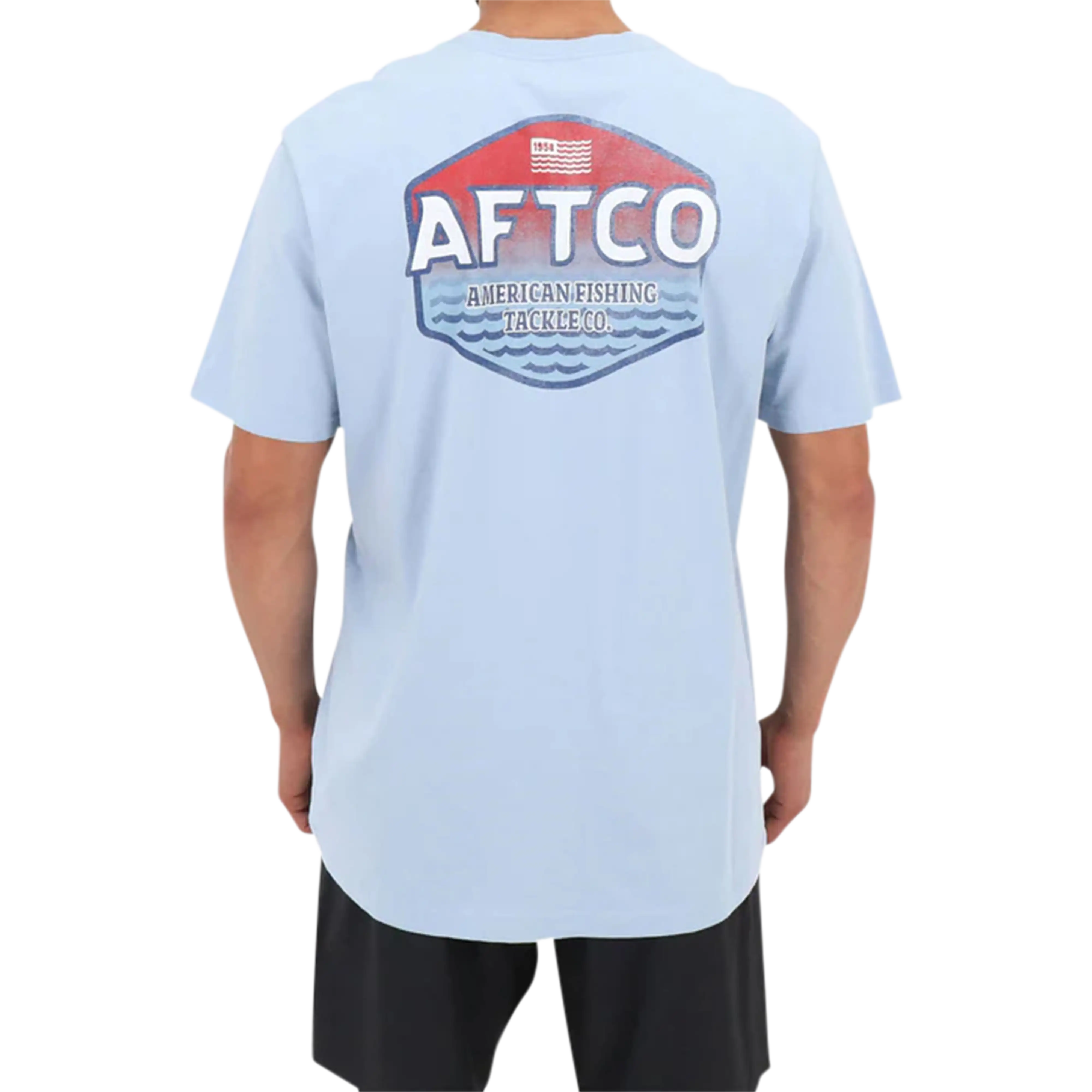 AFTCO Men’s Sunset Short Sleeve T-Shirt – Cotton Pocket Tee - Image 3