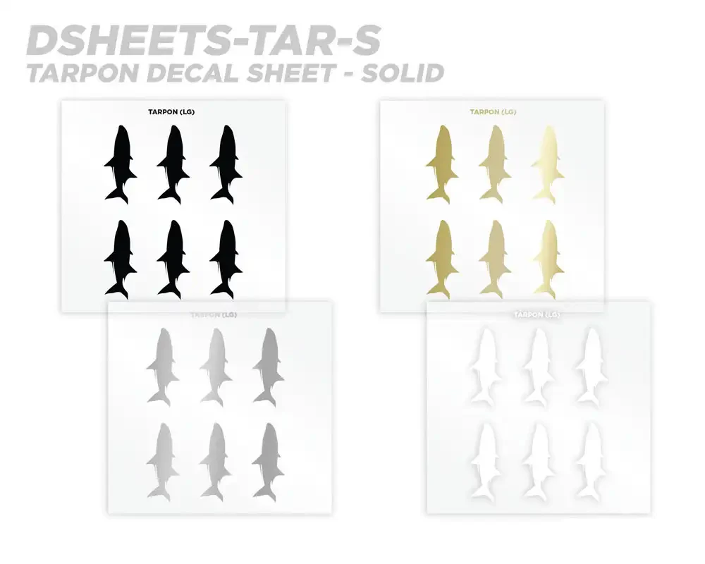 Mud Hole Tarpon Silhouette Rod Decals - Peel & Stick - Image 4