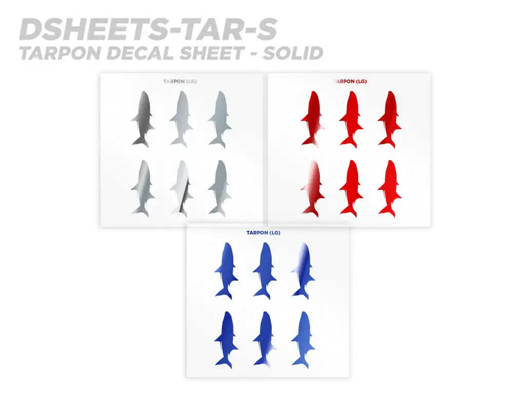 Mud Hole Tarpon Silhouette Rod Decals - Peel & Stick - Image 5