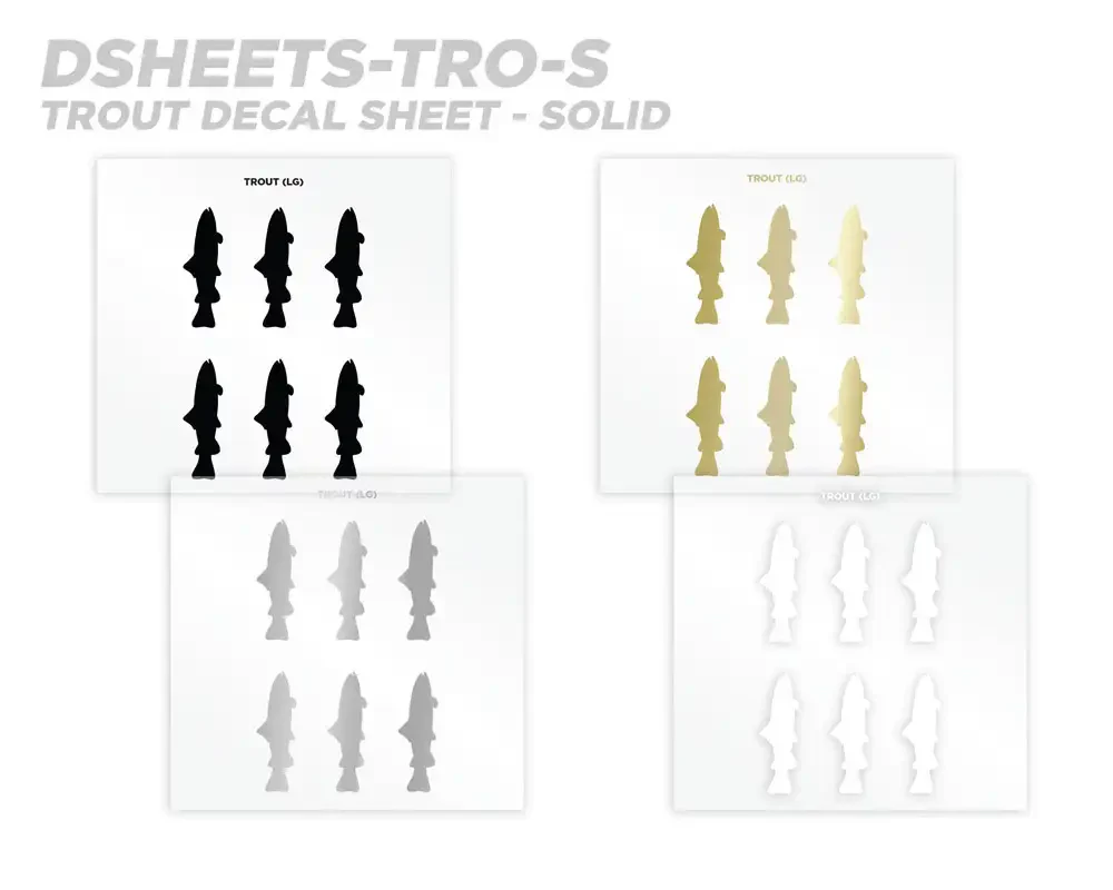 Mud Hole Trout Silhouette Rod Decals - Peel & Stick - Image 4